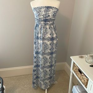 Strapless floral sundress